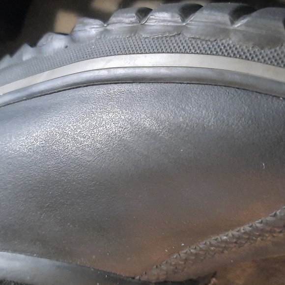 Sorel Black Leather Ankle Rubber Sherpa Lined Boots  NL2135-010 Size 9 - Picture 7 of 16